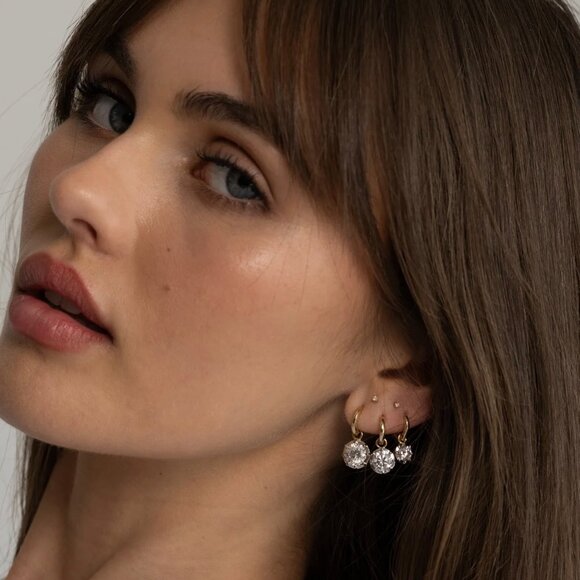 REAL FINE STUDIO Georgian Drop Earrings - 0.50ct per ear - Picture 3 of 7